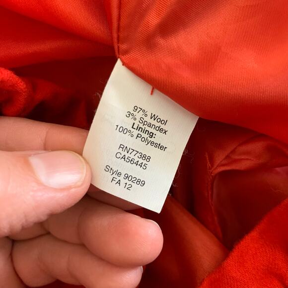 J. Crew Red City Wool Mini Skirt Size 6 - Picture 5 of 5